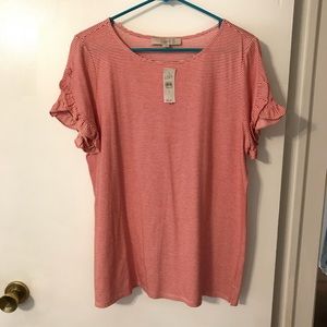 Red/white striped tee